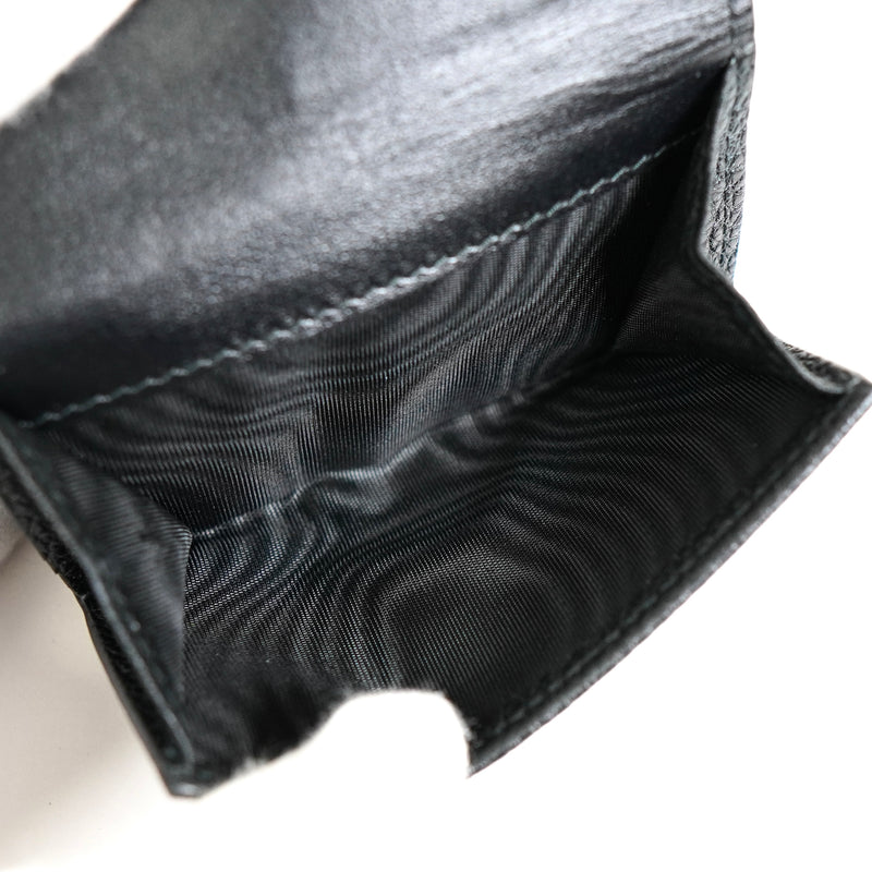 プラダ ヴィッテロダイノレザー トライアングルロゴ 三つ折り財布 ブラック ICタグ内蔵