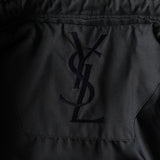 イヴサンローラン ヴィンテージ ボア襟 ダウンジャケット ネイビー