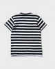 トリコ コム デ ギャルソン 2004年製 ボーダー メタルバッジ装飾 Tシャツ ブラック / ホワイト レディース