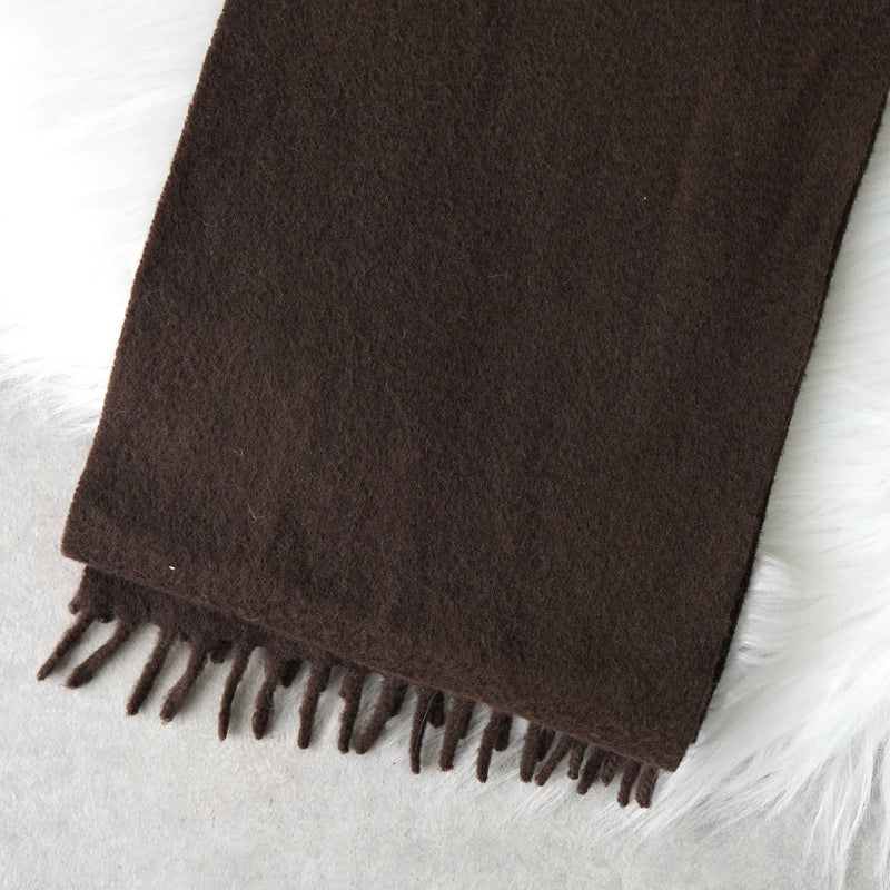 プラダ ロゴ カシミヤ マフラー ブラウン