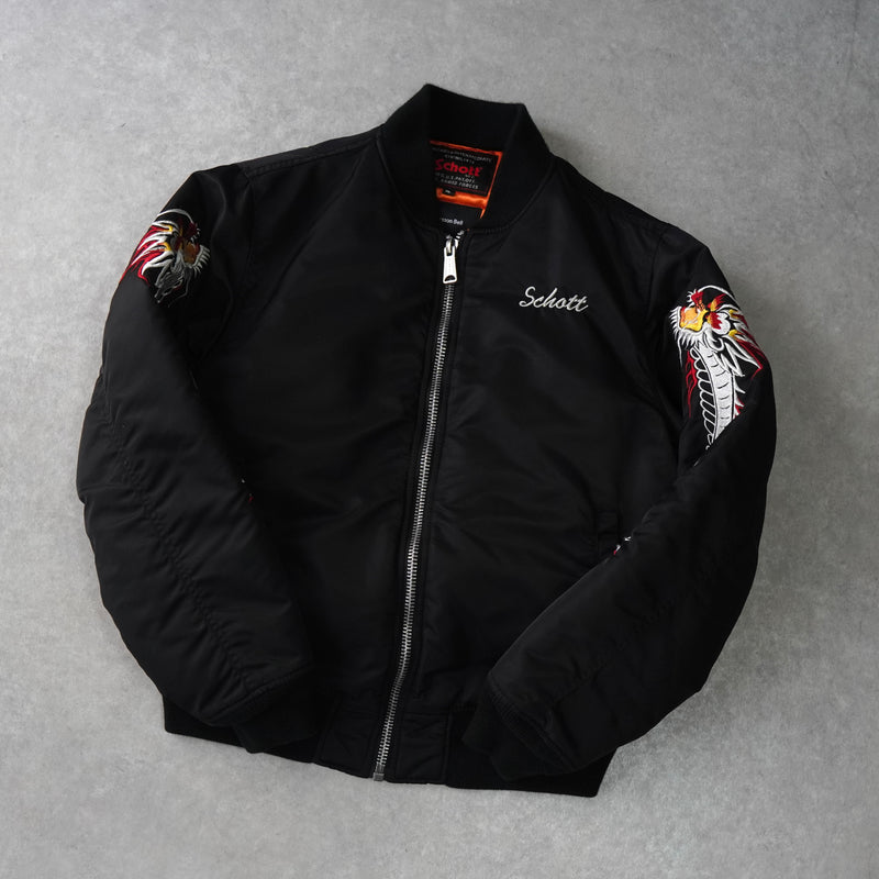 Schott × ANDERSSON BELL ショット × アンダースンベル 中綿 スカジャン MA-1 ボンバージャケット ブラック