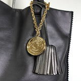 ロエベ アナグラム フラメンコ レザー トートバッグ ブラック