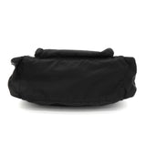 プラダ トライアングルロゴ テスート / レザー ショルダーバッグ ブラック