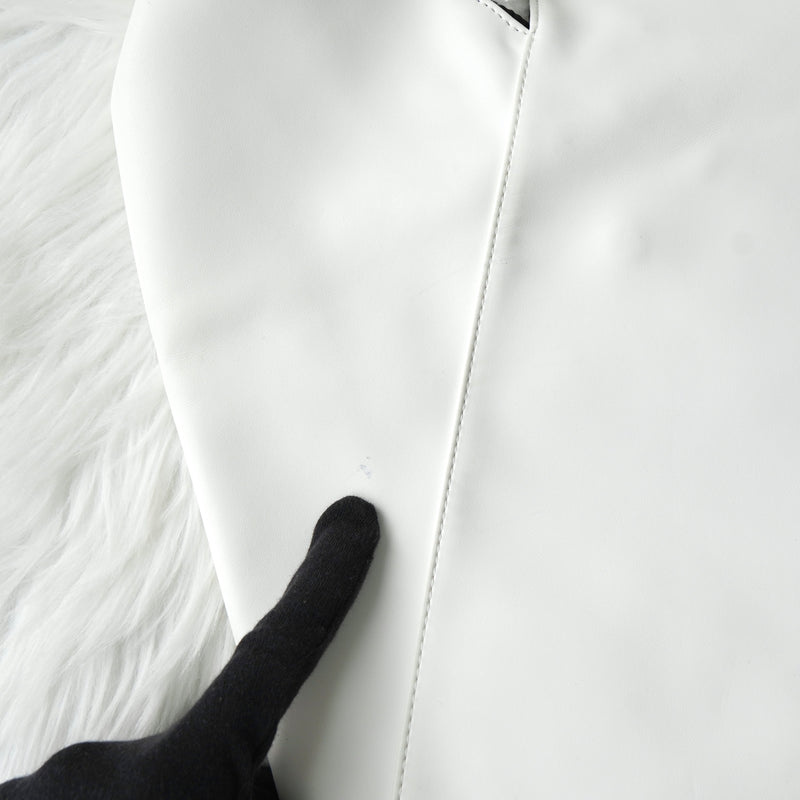 エムエムシックス メゾン マルジェラ ジャパニーズバッグ ミニ レザー ハンドバッグ ホワイト