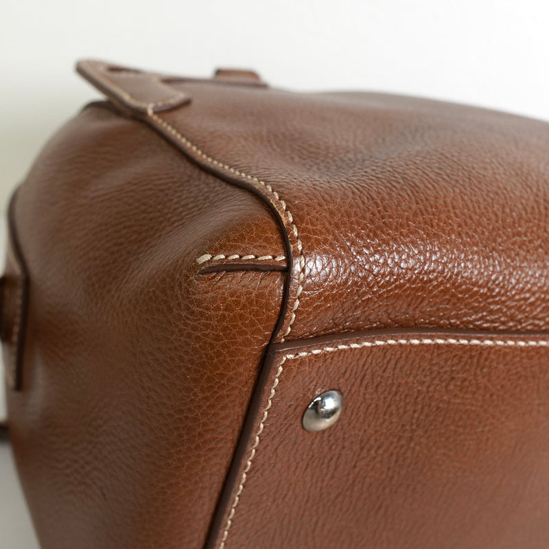 カルティエ マルチェロ レザー 2way ハンドバッグ ショルダーバッグ ブラウン