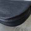 Christian Dior CD logo gold hardware leather shoulder bag navy