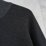 イヴ サンローラン ヴィンテージ YSLロゴ モックネック ニット グレー