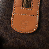 セリーヌ マカダム PVC レザー ミニボストンバッグ ハンドバッグ ブラウン