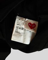 プレイ コム デ ギャルソン ハートロゴ Tシャツ ブラック L レディース