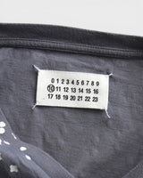 メゾン マルジェラ トロンプルイユ プリント Vネック Tシャツ グレー系 メンズ
