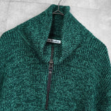 アクネ ストゥディオズ ハーフジップ ハイネック ニット グリーン