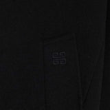 ジバンシィ 4Gロゴ カシミヤ ステンカラーコート ブラック