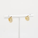 トムウッド Ice Huggies Pave フープ ピアス 925×18K ゴールド 未使用品