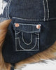 Earflap 5-Panel Dirty Indigo シュプリーム × トゥルーレリジョン ファー キャップ インディゴブルー