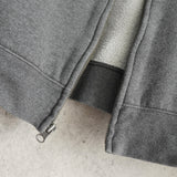 ポロ ラルフローレン フェルトロゴ フルジップ パーカー グレー