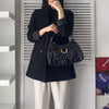 Gucci Abbey Guccissima 黑色单肩包