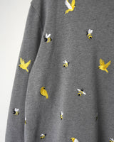 トムブラウン バード ビー 刺繍 スウェット グレー サイズ3 レディース