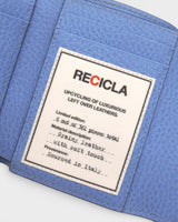 メゾン マルジェラ RECICLA レチクラ 4ステッチ グレインレザー 三つ折り財布 サックスブルー メンズ / レディース