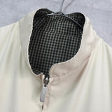 イヴ サンローラン ヴィンテージ リバーシブル YSLロゴ チェック柄 ブルゾン ジャケット ベージュ / ブラック