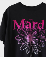 マルディメクルディ フラワー ロゴ プリント Tシャツ ブラック 未使用品