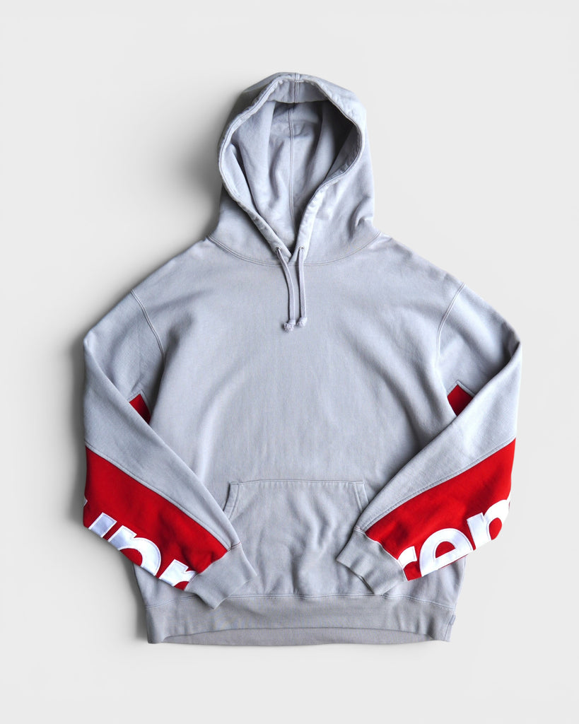 Cropped Panels Hooded Sweatshirt シュプリーム フーディー パーカー グレー L メンズ