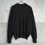 イヴ サンローラン ヴィンテージ YSLロゴ モックネック ニット グレー