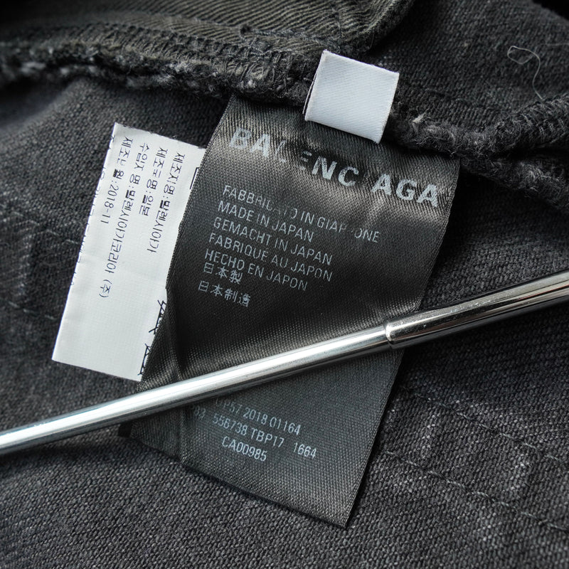 バレンシアガ ウォッシュ加工 デニム ブラック レディース