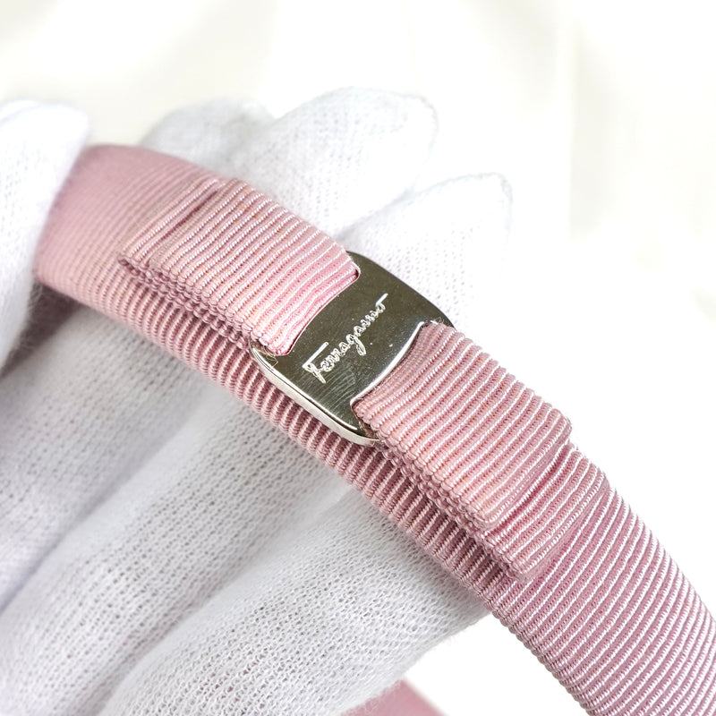 サルバトーレ フェラガモ ヴァラ リボン カチューシャ ピンク