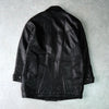 イヴ サンローラン ヴィンテージ 総裏地 YSLロゴボタン レザージャケット レザーブルゾン ブラック