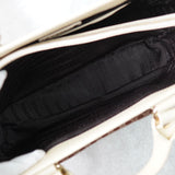 Celine Boogie Macadam Canvas/Leather Handbag Brown/Ivory