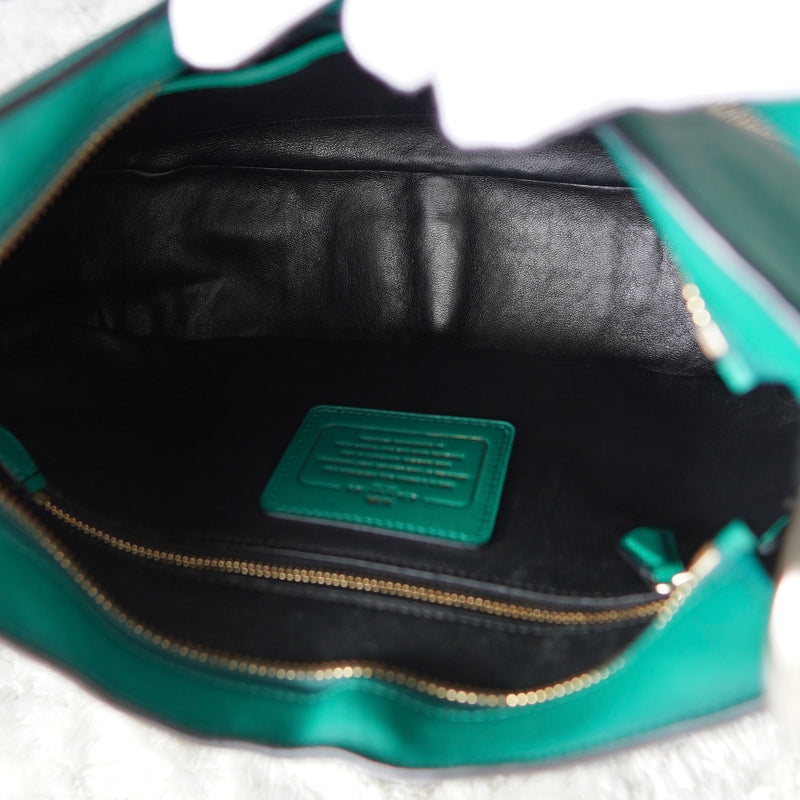 2way Green Leather One-shoulder Bag
