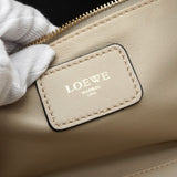 ロエベ アマソナ28 レザー バイカラー ハンドバッグ ベージュ / ブラウン