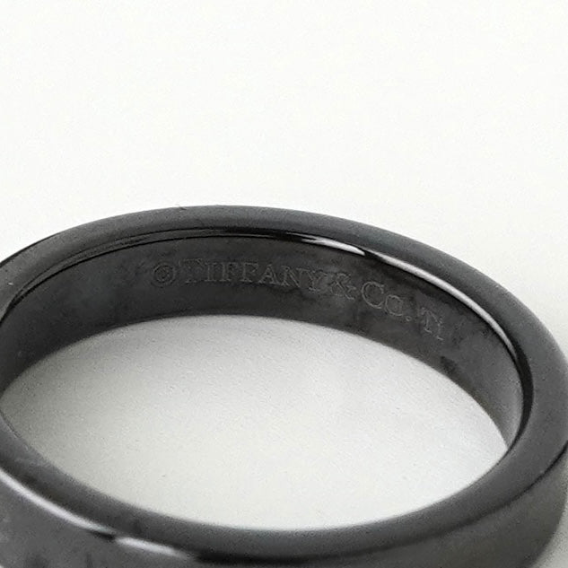 ティファニー 1837 ナロー チタン 指輪 リング ブラック 16号