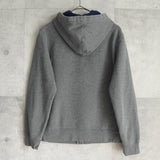 ポロ ラルフローレン フェルトロゴ フルジップ パーカー グレー