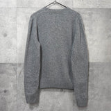 プラダ ロゴ カシミヤ ウール ニット グレー レディース