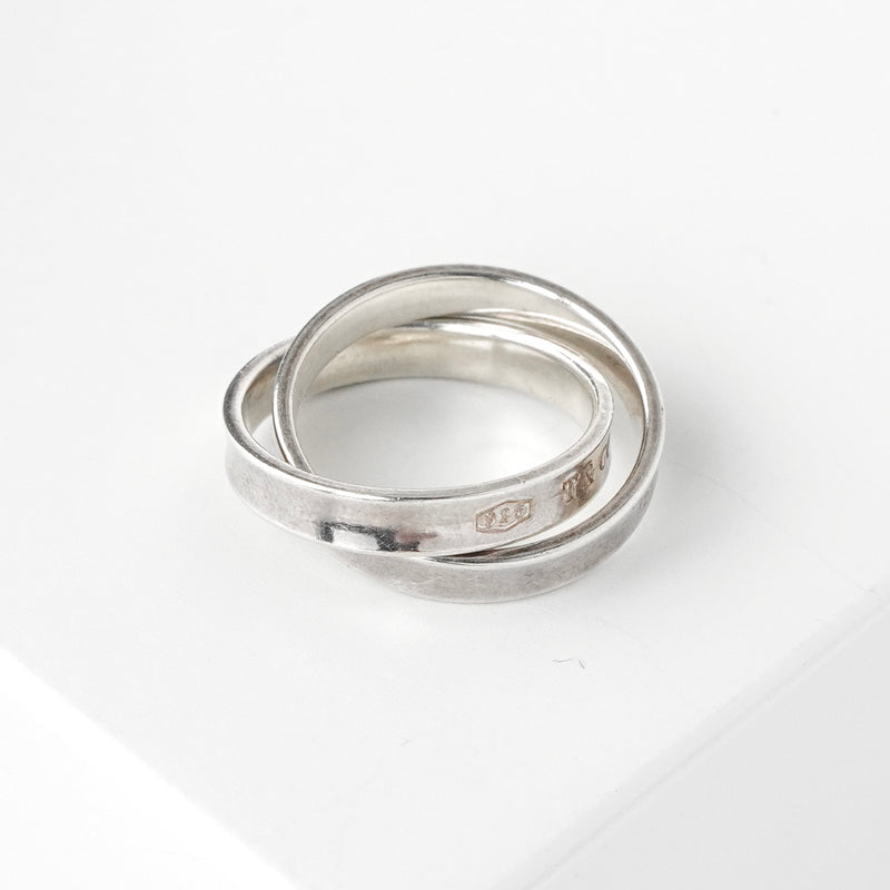 ティファニー 1837 ナロー ダブル シルバー925 指輪 リング 10.5号