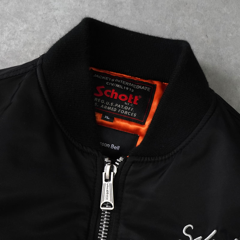 Schott × ANDERSSON BELL ショット × アンダースンベル 中綿 スカジャン MA-1 ボンバージャケット ブラック