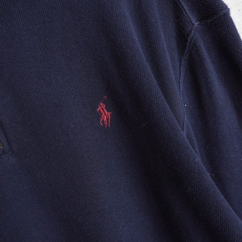 Logo Embroidery Half-zip Sweatshirt
