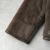 イヴサンローラン ヴィンテージ YSLロゴ ボタン ムートン ジャケット ブラウン