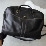 Dunhill Leather 2-Way Boston Bag in Black