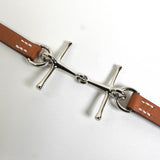 エルメス モール ブレスレット シルバー / ブラウン A刻