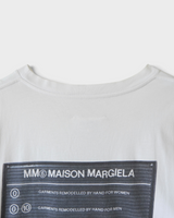 エムエムシックス メゾン マルジェラ バックプリント オーバーサイズ Tシャツ ホワイト XS メンズ レディース
