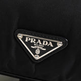 プラダ トライアングルロゴ テスート / レザー ハンドバッグ ブラック