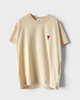 アミパリ アミ パリス ハートロゴ Tシャツ クリーム ベージュ XS レディース