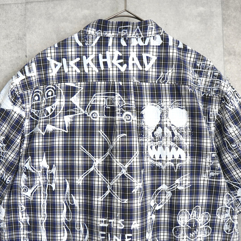 Palace Paint Check Short Sleeve Shirt, Blue