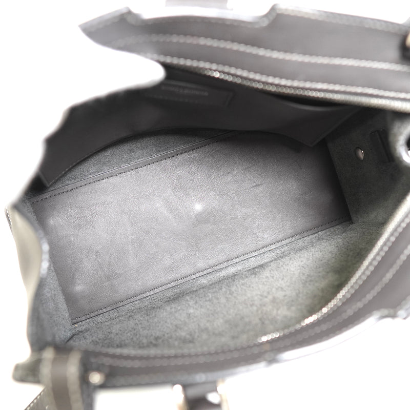 サンローラン ベイビーカバス レザー 2way ハンドバッグ ショルダーバッグ グレー