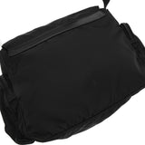 プラダ トライアングルロゴ テスート / レザー ショルダーバッグ ブラック