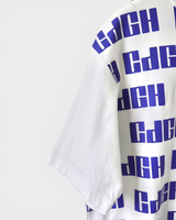 コム デ ギャルソン オム ロゴ 総柄 Tシャツ ホワイト M メンズ レディース