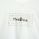 エムエムシックス メゾン マルジェラ ロゴプリント オーバーサイズ Tシャツ ホワイト