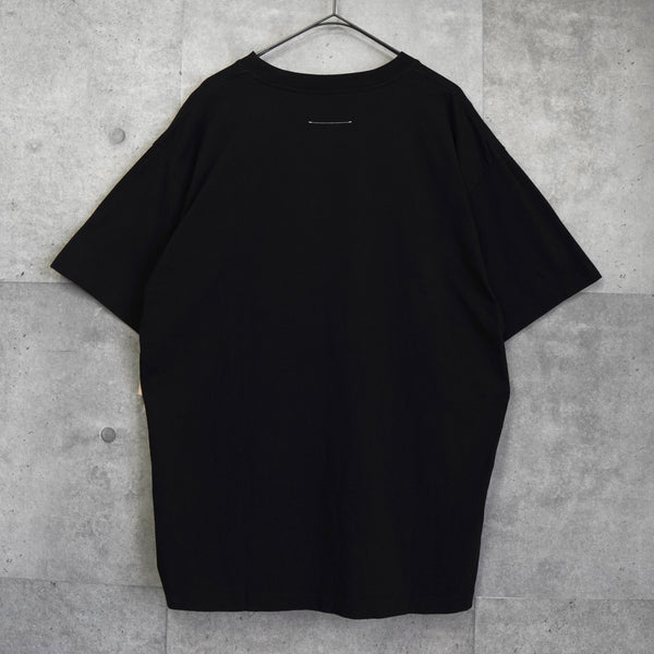 エムエムシックス メゾン マルジェラ ナンバーロゴ Tシャツ ブラック